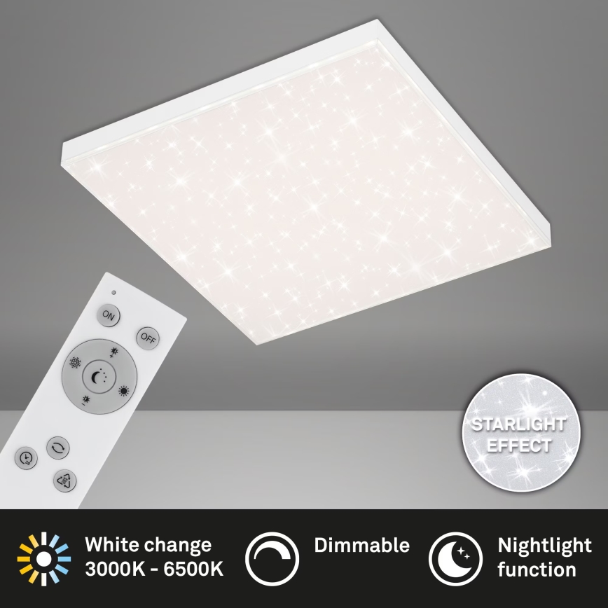 Briloner 7381-116 - LED Prigušiva stropna svjetiljka STARRY SKY LED/24W/230V 3000-6500K + daljinski upravljač