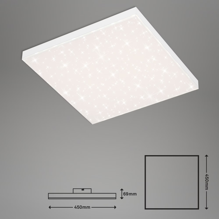 Briloner 7381-116 - LED Prigušiva stropna svjetiljka STARRY SKY LED/24W/230V 3000-6500K + daljinski upravljač