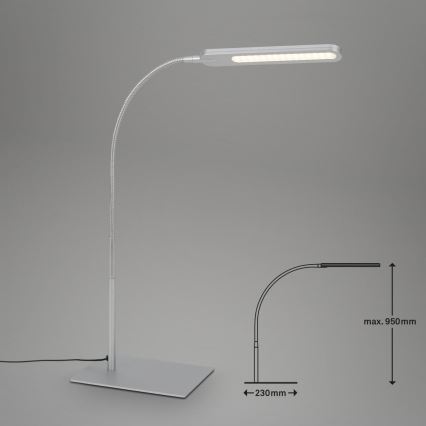 Briloner 7389-014 - LED Prigušiva dodirna fleksibilna stolna lampa SERVO LED/8W/230V 3000/4000/6500K