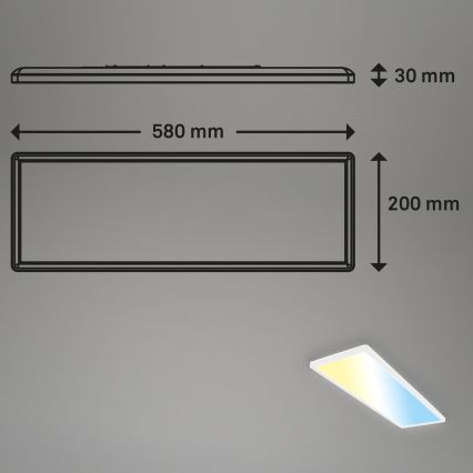 Briloner 7403-016 - LED Prigušiva stropna svjetiljka SLIM LED/23W/230V 2700-6500K + daljinski upravljač