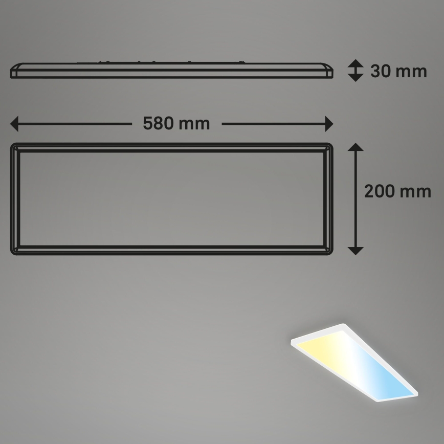 Briloner 7403-016 - LED Prigušiva stropna svjetiljka SLIM LED/23W/230V 2700-6500K + daljinski upravljač