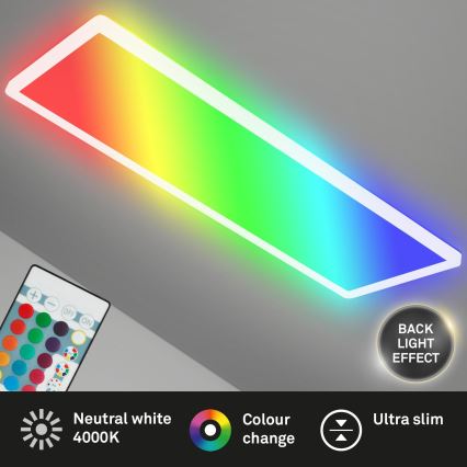 Briloner 7404-016 - LED RGBW površinski montiran panel s mogućnošću prigušivanja LED/22W/230V 4000K + daljinski upravljač