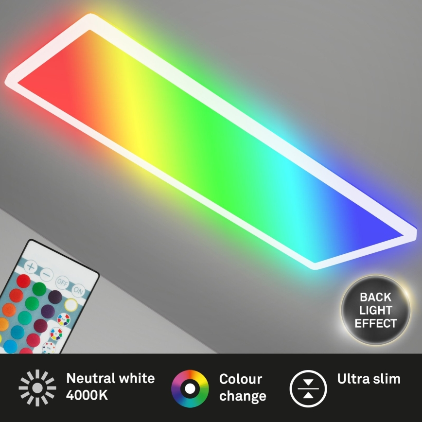 Briloner 7404-016 - LED RGBW površinski montiran panel s mogućnošću prigušivanja LED/22W/230V 4000K + daljinski upravljač
