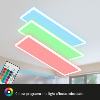 Briloner 7404-016 - LED RGBW površinski montiran panel s mogućnošću prigušivanja LED/22W/230V 4000K + daljinski upravljač