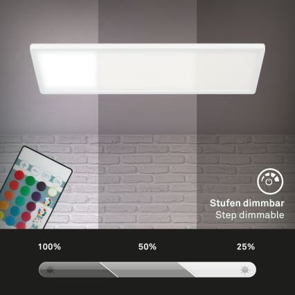 Briloner 7404-016 - LED RGBW površinski montiran panel s mogućnošću prigušivanja LED/22W/230V 4000K + daljinski upravljač