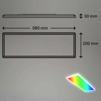 Briloner 7404-016 - LED RGBW površinski montiran panel s mogućnošću prigušivanja LED/22W/230V 4000K + daljinski upravljač