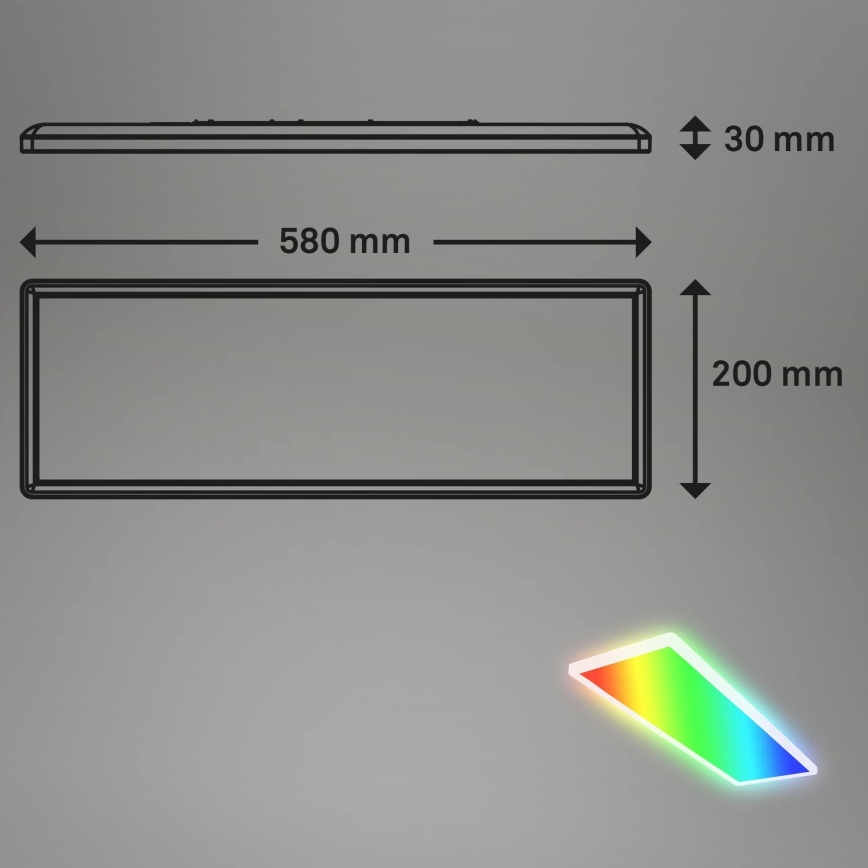 Briloner 7404-016 - LED RGBW površinski montiran panel s mogućnošću prigušivanja LED/22W/230V 4000K + daljinski upravljač