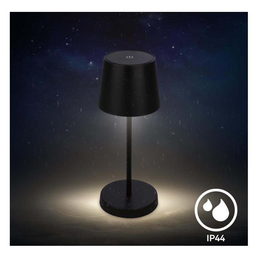 Briloner 7423015 - LED Prigušiva punjiva vanjska stolna lampa LED/2,6W/5V IP44 2000 mAh crna