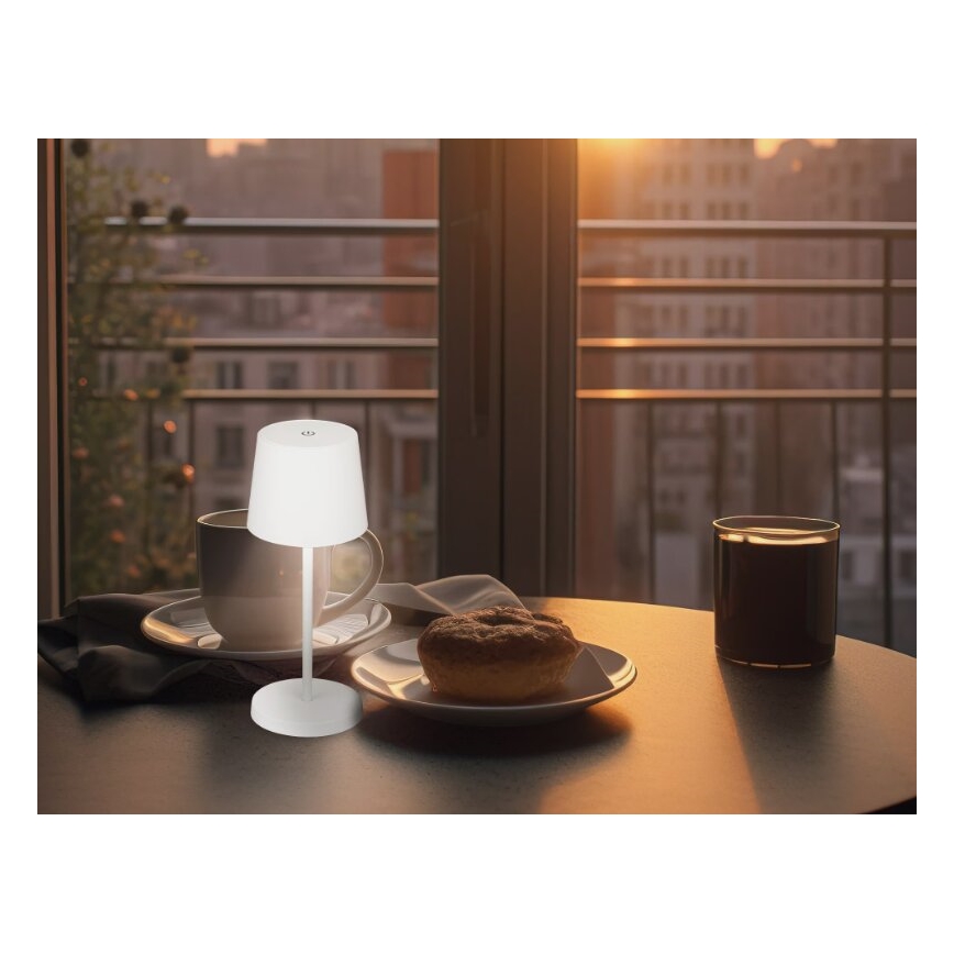 Briloner 7423016 - LED Prigušiva punjiva vanjska stolna lampa LED/2,6W/5V 2000mAh IP44 bijela