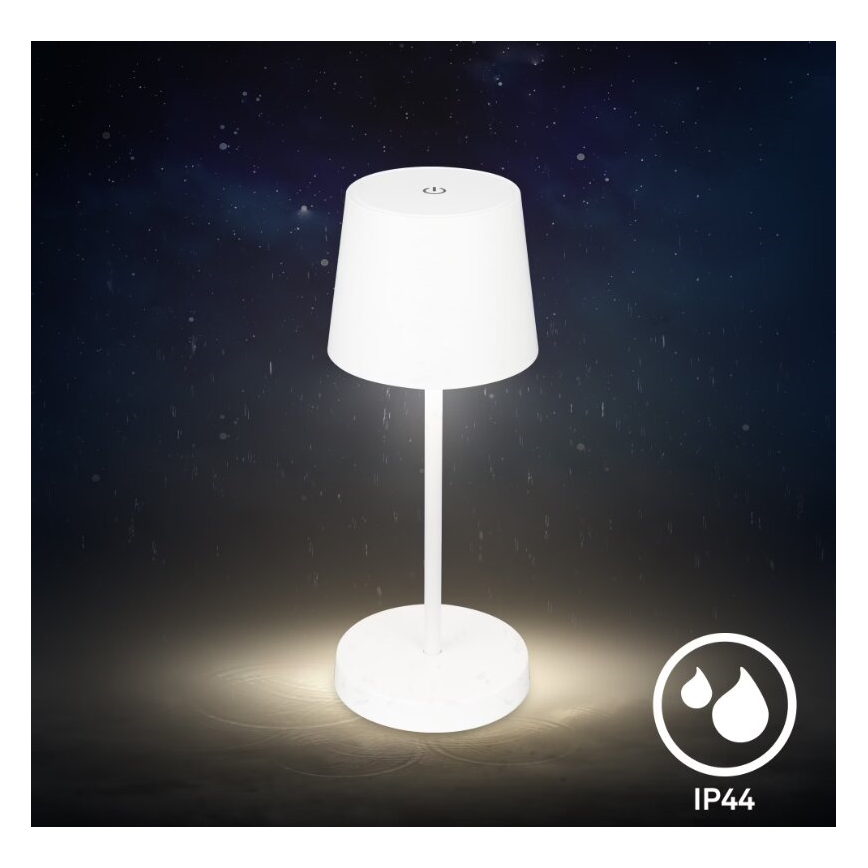 Briloner 7423016 - LED vanjska stolna lampa s mogućnošću prigušivanja, punjiva LED/2,6W/5V 2000mAh IP44 bijela