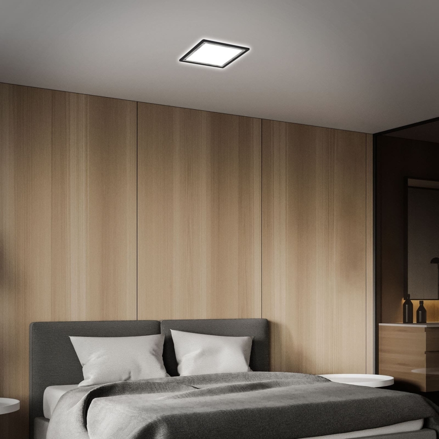 Briloner 7457-414 - LED Stropna svjetiljka SLIM LED/18W/230V 4000K 29x29 cm crna