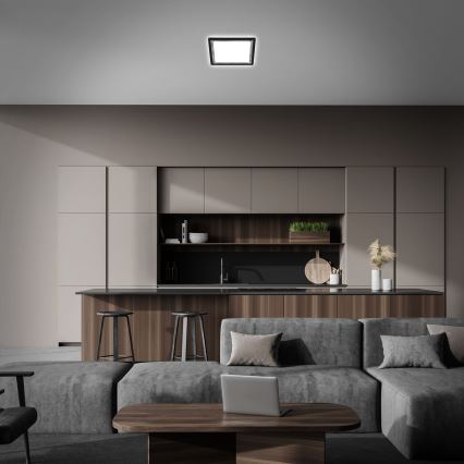 Briloner 7457-414 - LED Stropna svjetiljka SLIM LED/18W/230V 4000K 29x29 cm crna