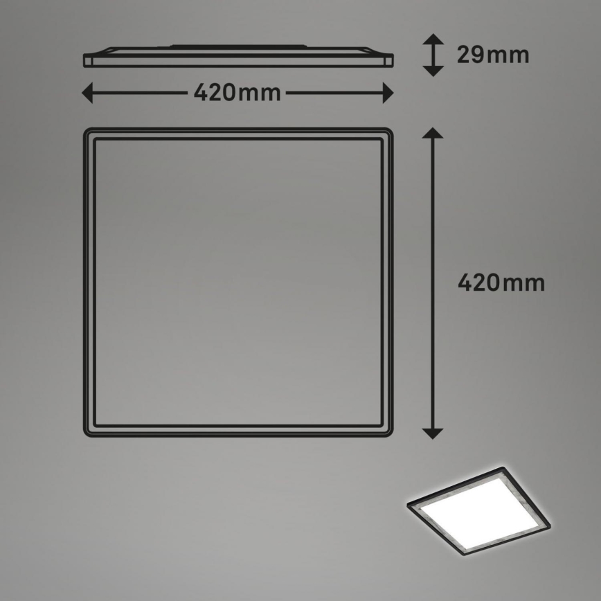 Briloner 7459-414 - LED Prigušiva stropna svjetiljka SLIM LED/22W/230V 2700-6500K + daljinski upravljač