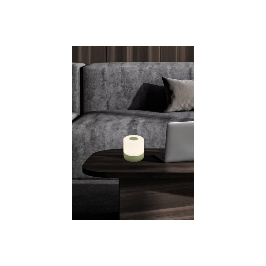 Briloner 7461019 - LED Prigušiva punjiva vanjska stolna lampa LED/2W/5V IP44 1200 mAh zelena