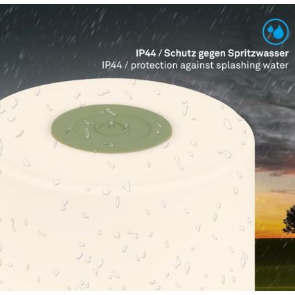 Briloner 7461019 - LED Prigušiva punjiva vanjska stolna lampa LED/2W/5V IP44 1200 mAh zelena
