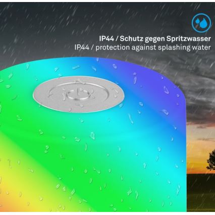 Briloner 7462014 - LED RGB Punjiva vanjska stolna lampa LED/1,5W/5V IP44 1200 mAh mat krom
