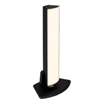 Briloner 7474-015 - LED Prigušiva dodirna punjiva vanjska stolna lampa 2u1 LED/7W/5V 2x2200 mAh USB 3000K IP44 crna