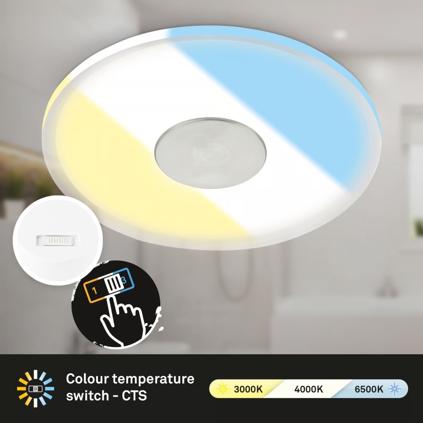 Briloner 7480019 - LED ugradno svjetlo za kupaonicu LED/6W/230V 3000/4000/6500K IP44 bijelo