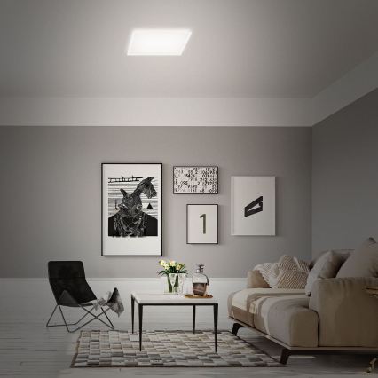 Briloner 7491-016 - pametna LED RGBW stropna svjetiljka s mogućnošću prigušivanja 22W/230V 4000K 42x42 cm Wi-Fi Tuya + daljinski upravljač