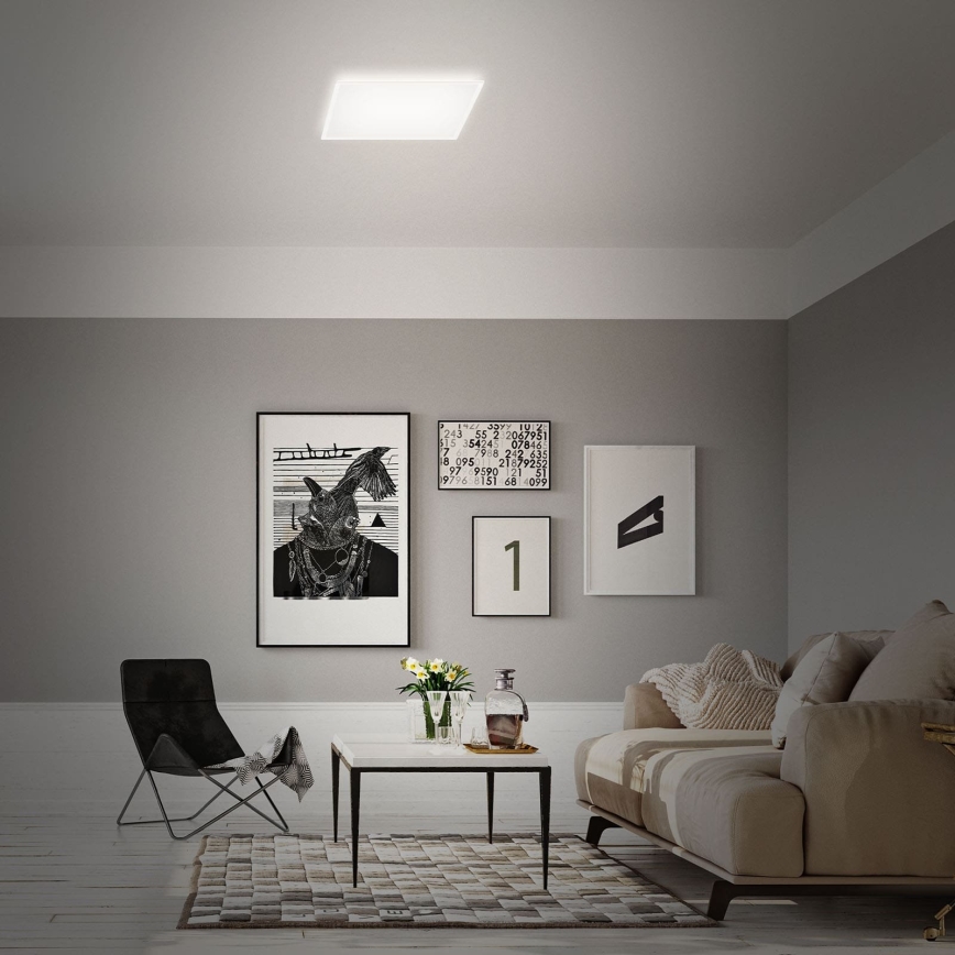 Briloner 7491-016 - pametna LED RGBW stropna svjetiljka s mogućnošću prigušivanja 22W/230V 4000K 42x42 cm Wi-Fi Tuya + daljinski upravljač