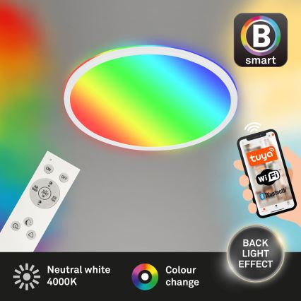 Briloner 7494016 - LED RGBW prigušivo stropno svjetlo SMART LED/22W/230V 4000K, promjer 42 cm, Wi-Fi Tuya + daljinski upravljač