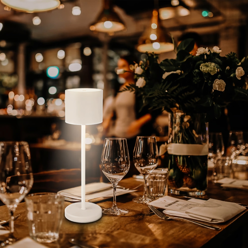 Briloner 7521016 - LED prigušiva punjiva vanjska stolna svjetiljka SIGO LED/2,5W/5V IP44 2600 mAh bijela