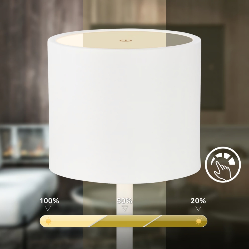 Briloner 7521016 - LED prigušiva punjiva vanjska stolna svjetiljka SIGO LED/2,5W/5V IP44 2600 mAh bijela