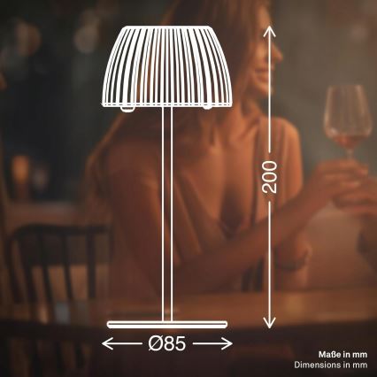 Briloner 7552-011 - LED punjiva dodirna vanjska stolna lampa MINI s mogućnošću prigušivanja LED/1,5W/5V IP44 1800 mAh bež