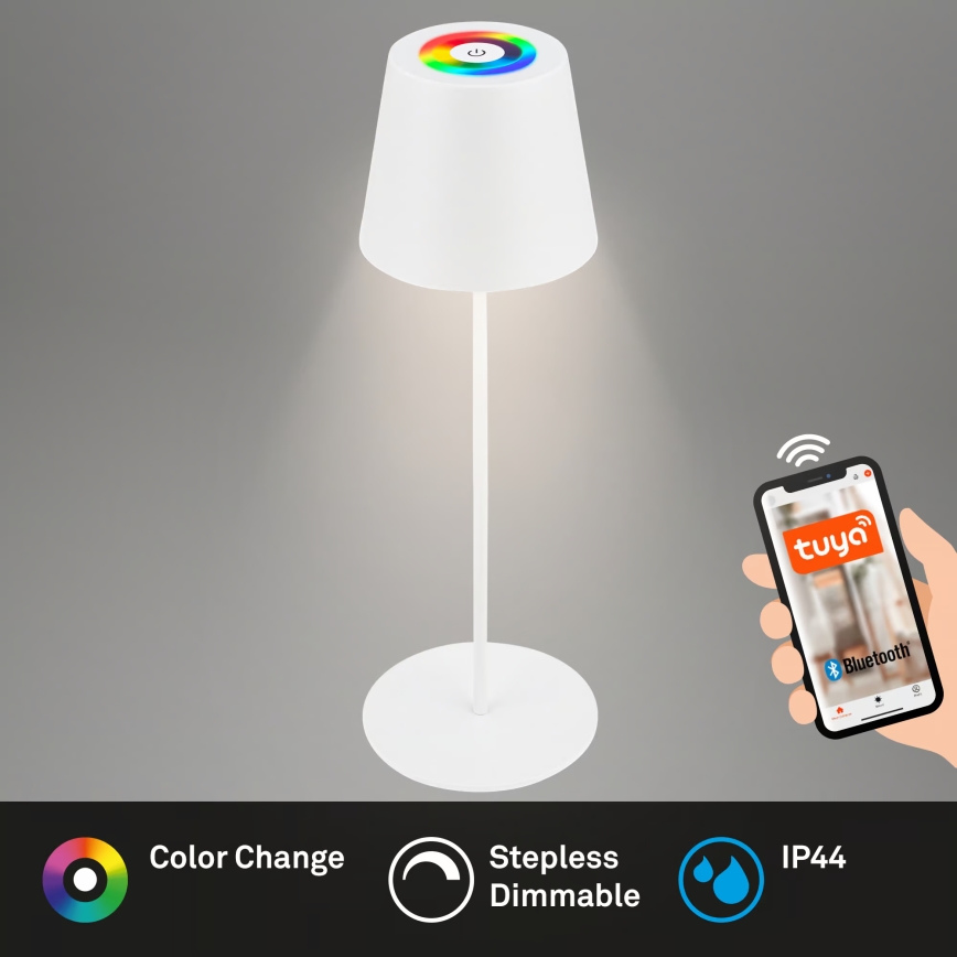Briloner 7559016 - LED RGB s podesivom svjetlinom punjiva vanjska stolna svjetiljka COLORIS LED/3,5W/5V IP44 2000 mAh Wi-Fi Tuya
