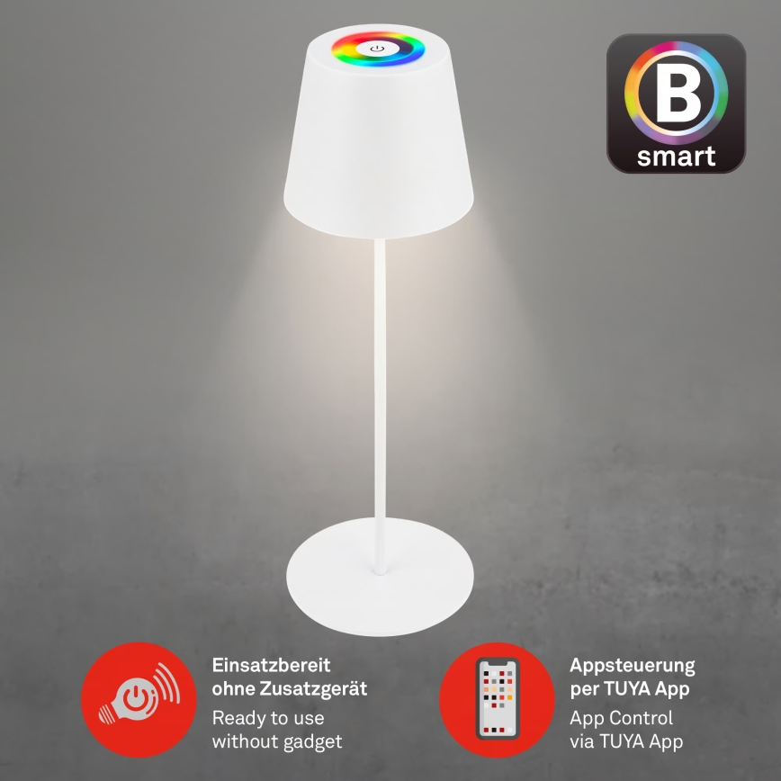 Briloner 7559016 - LED RGB s podesivom svjetlinom punjiva vanjska stolna svjetiljka COLORIS LED/3,5W/5V IP44 2000 mAh Wi-Fi Tuya