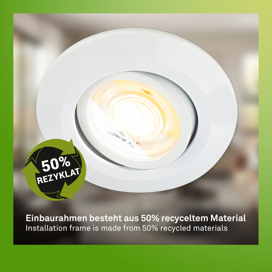 Briloner 7586036 - KOMPLET 3x LED ugradnih svjetiljki za kupaonicu KLIRA 1xLED/4,9W/230V 2500/3000/4000K IP23 bijela