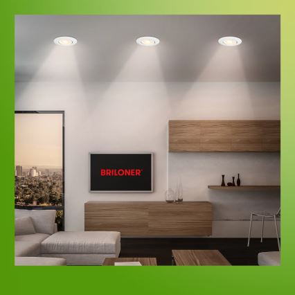 Briloner 7586036 - SET 3x LED ugradne stropne svjetiljke za kupaonicu KLIRA LED/4,9W/230V 2500/3000/4000K IP23 bijela