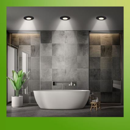 Briloner 7588035 - SET 3x LED kupaonska ugradna stropna svjetiljka KLIRA LED/4,9W/230V 2500/3000/4000K IP44 crna