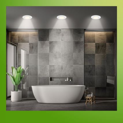 Briloner 7589036 - SET 3x LED prigušivo ugradno stropno svjetlo za kupaonicu KLIRA LED/4,9W/230V 2500/3000/4000K IP44 bijela