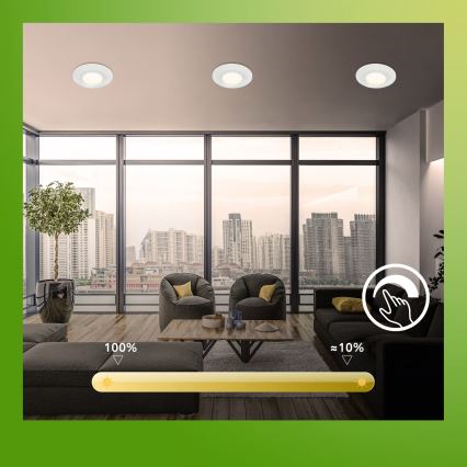 Briloner 7589036 - SET 3x LED prigušivo ugradno stropno svjetlo za kupaonicu KLIRA LED/4,9W/230V 2500/3000/4000K IP44 bijela