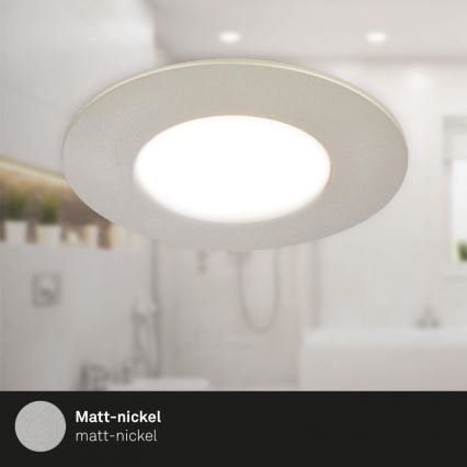 Briloner 7598032 - SET 3x LED Ugradbena svjetiljka za kupaonicu LED/4,9W/230V IP44 2700/4000/6500K mat krom