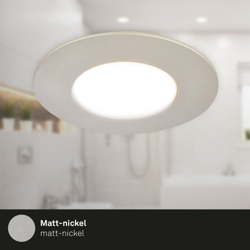 Briloner 7598032 - SET 3x LED Ugradbena svjetiljka za kupaonicu LED/4,9W/230V IP44 2700/4000/6500K mat krom
