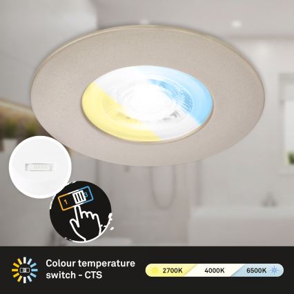 Briloner 7605032 - SET 3xLED kupaonsko ugradno stropno svjetlo 3xLED/4,9W/230V IP44 matirani krom