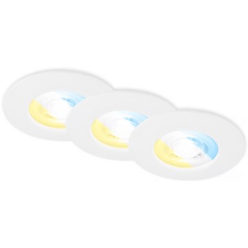 Briloner 7605036 - KOMPLET 3xLED Ugradna stropna svjetiljka za kupaonicu 3xLED/4,9W/230V IP44 bijela