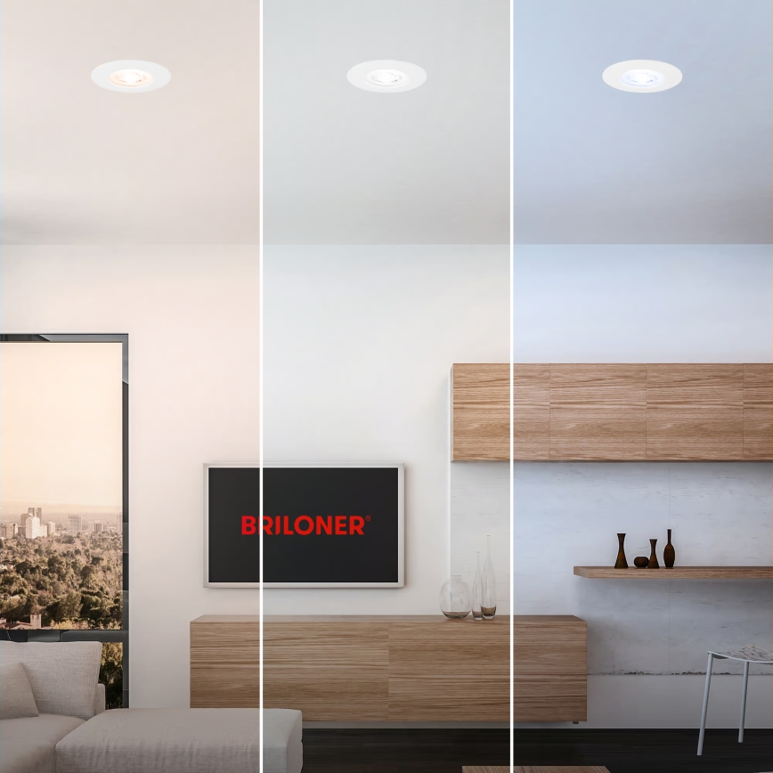 Briloner 7605036 - KOMPLET 3xLED Ugradna stropna svjetiljka za kupaonicu 3xLED/4,9W/230V IP44 bijela