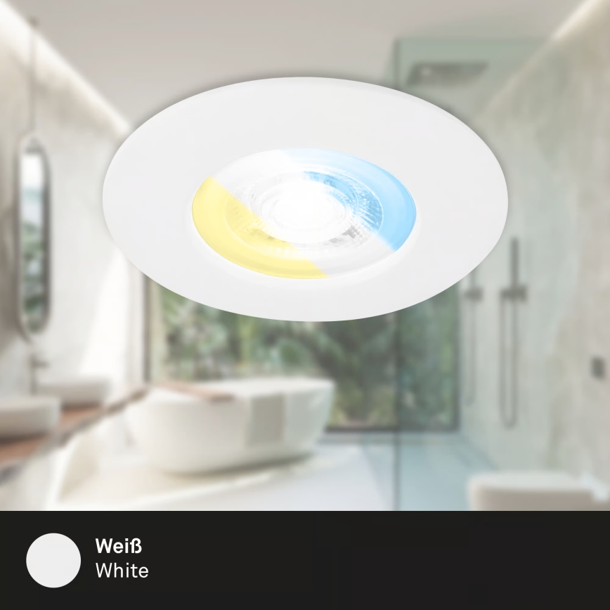 Briloner 7605036 - KOMPLET 3xLED Ugradna stropna svjetiljka za kupaonicu 3xLED/4,9W/230V IP44 bijela