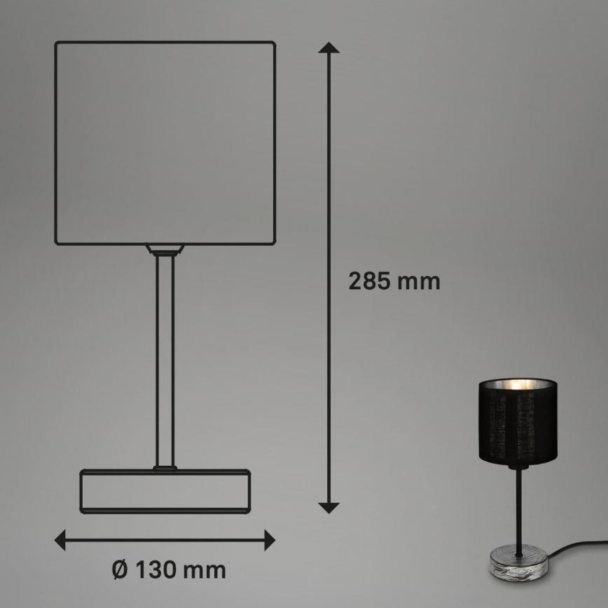 Briloner 7737-014 - Stolna lampa SILVER CRAFTED 1xE14/25W/230V