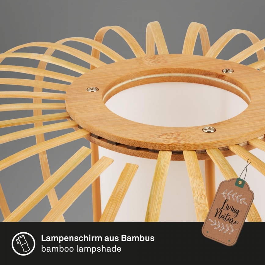 Briloner 7759011 - Stolna lampa 1xE27/10W/230V bambus
