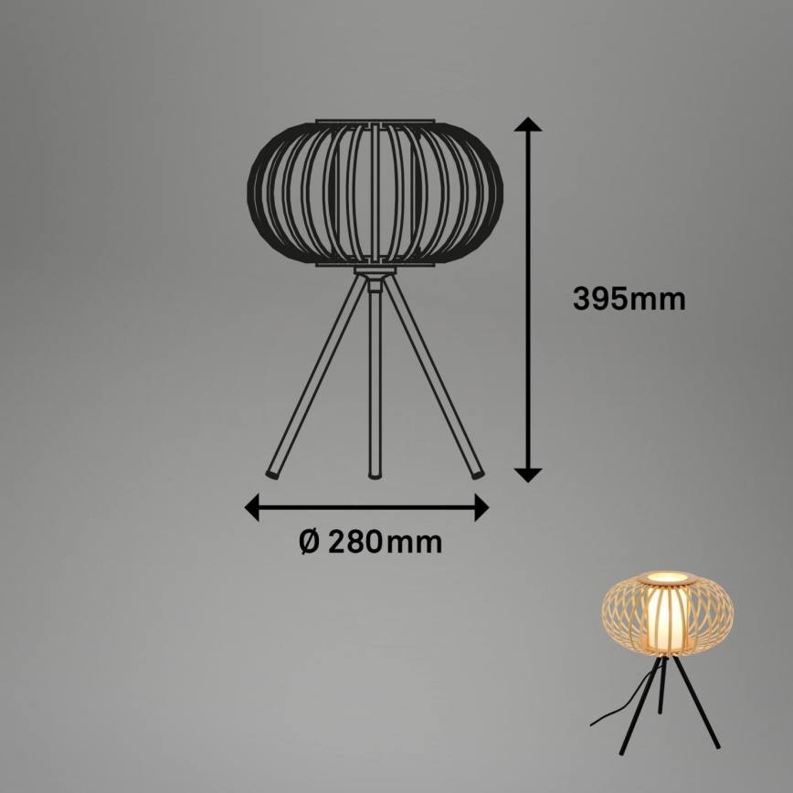 Briloner 7759011 - Stolna lampa 1xE27/10W/230V bambus