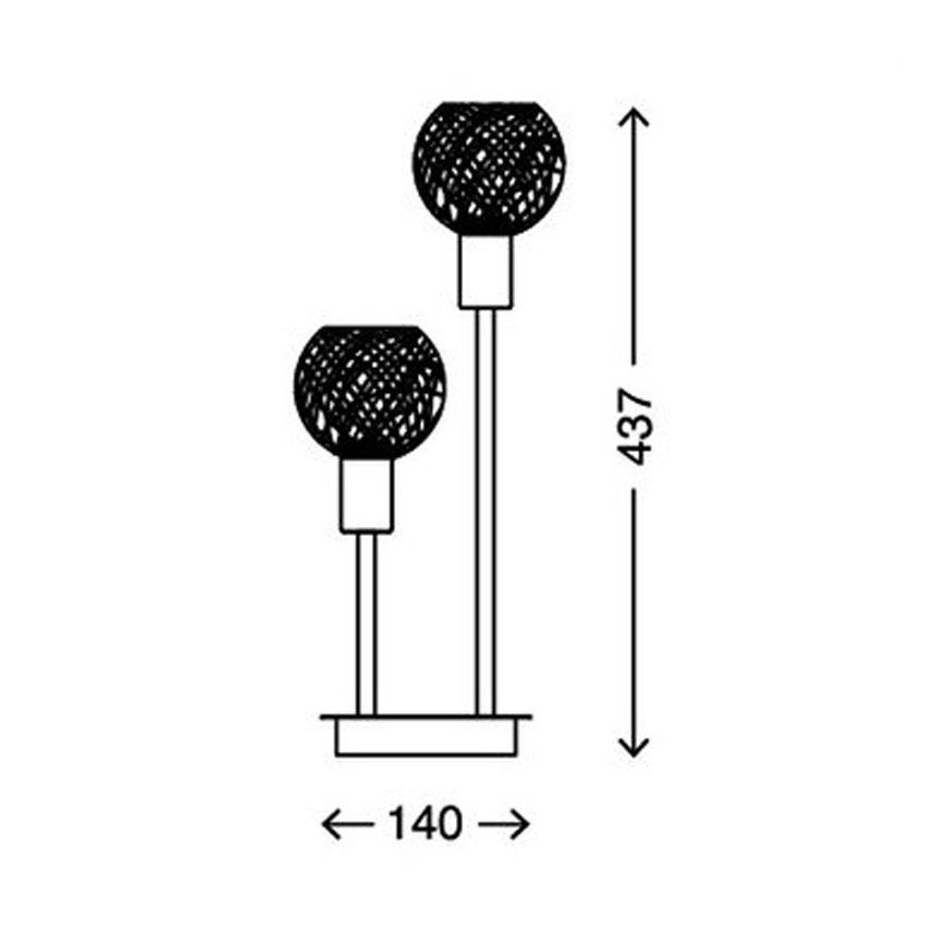 Briloner 7814-022 - Stolna lampa 2xE14/5,5W/230V