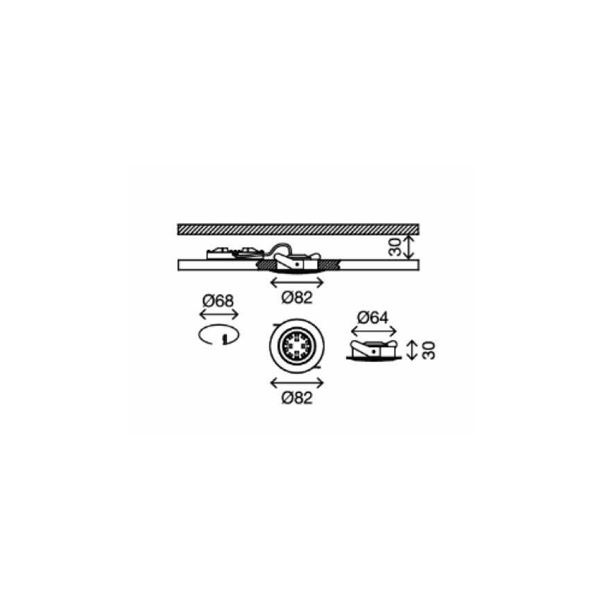 Briloner 8309-019 - LED Prigušiva ugradbena svjetiljka za kupaonicu LED/5W/230V IP23
