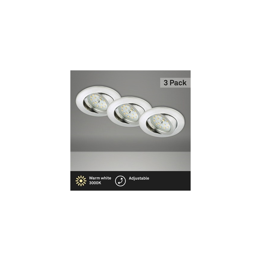 Briloner 8312-039 - SET 3x LED Ugradbena svjetiljka za kupaonicu LED/5W/230V IP23
