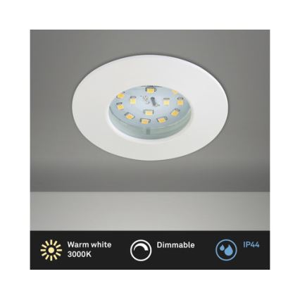 Briloner 8316-016 - Prigušiva LED ugradna kupaonska stropna svjetiljka LED/5,5W/230V IP44 bijela