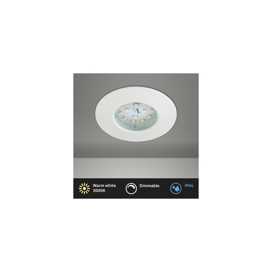 Briloner 8316-016 - Prigušiva LED ugradna kupaonska stropna svjetiljka LED/5,5W/230V IP44 bijela