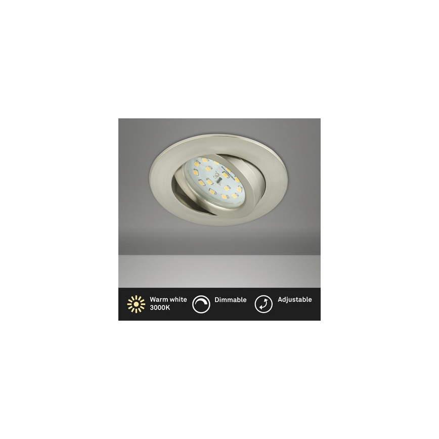 Briloner 8317-012 - LED ugradna stropna svjetiljka za kupaonicu s mogućnošću prigušivanja LED/5,5W/230V IP23 matni krom